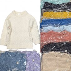 MX421: Girls Assorted Cable Knit Jumpers (2-10 Years)